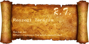 Reszegi Terézia névjegykártya